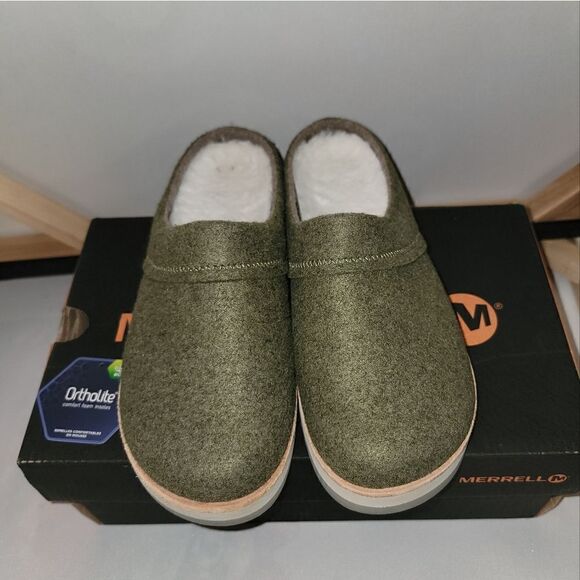 Merrell Womens Juno Wool Clog - Olive - Like New - Womens Size 7 - Picture 2 of 11